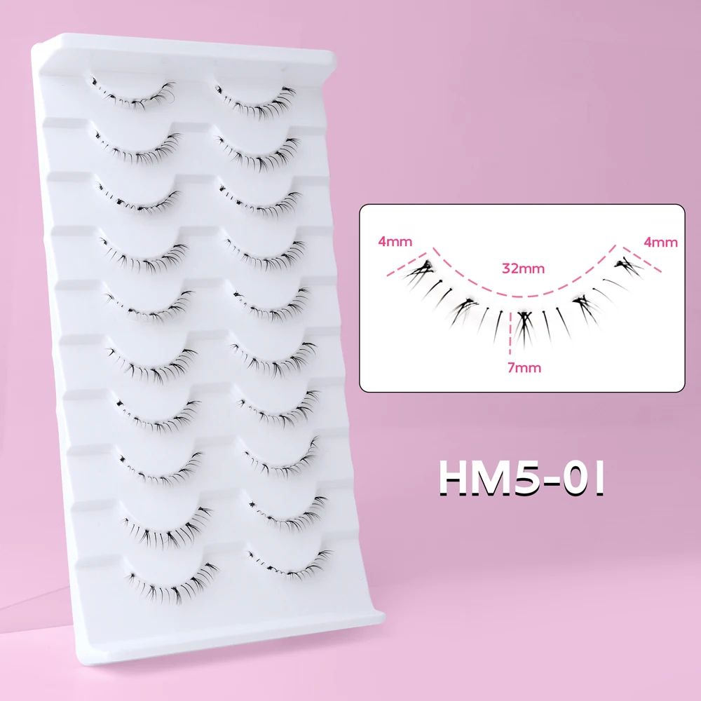 10Pas bas cils Manga Lowe Cils Clea Band Wspy Smal