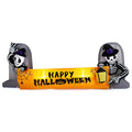 9.6FT Grandes décorations gonflables Halloween Squelette Tombstone Banner