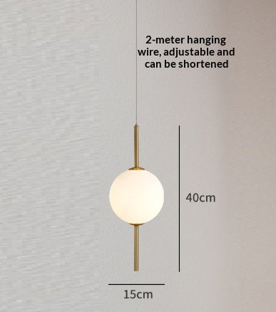 Chandelier en verre nordique pour la chambre à coucher