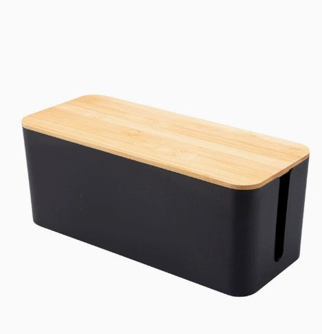 Boîte de stockage de câble de données de fil Chargeur de bande de puissance Socket Power Strip Câble Organisateur Bureau