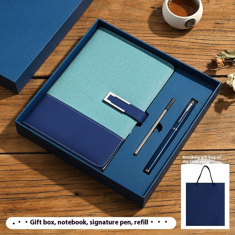 Carnet de notes d'affaires en cuir souple Ensemble cadeau de haute qualité