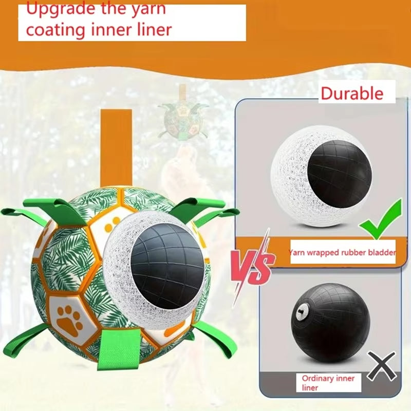 Jouets interactifs de football pour animaux de compagnie avec onglets d'appui Bite de chien Chew Balls Animaux Accessoires Puppy Ou