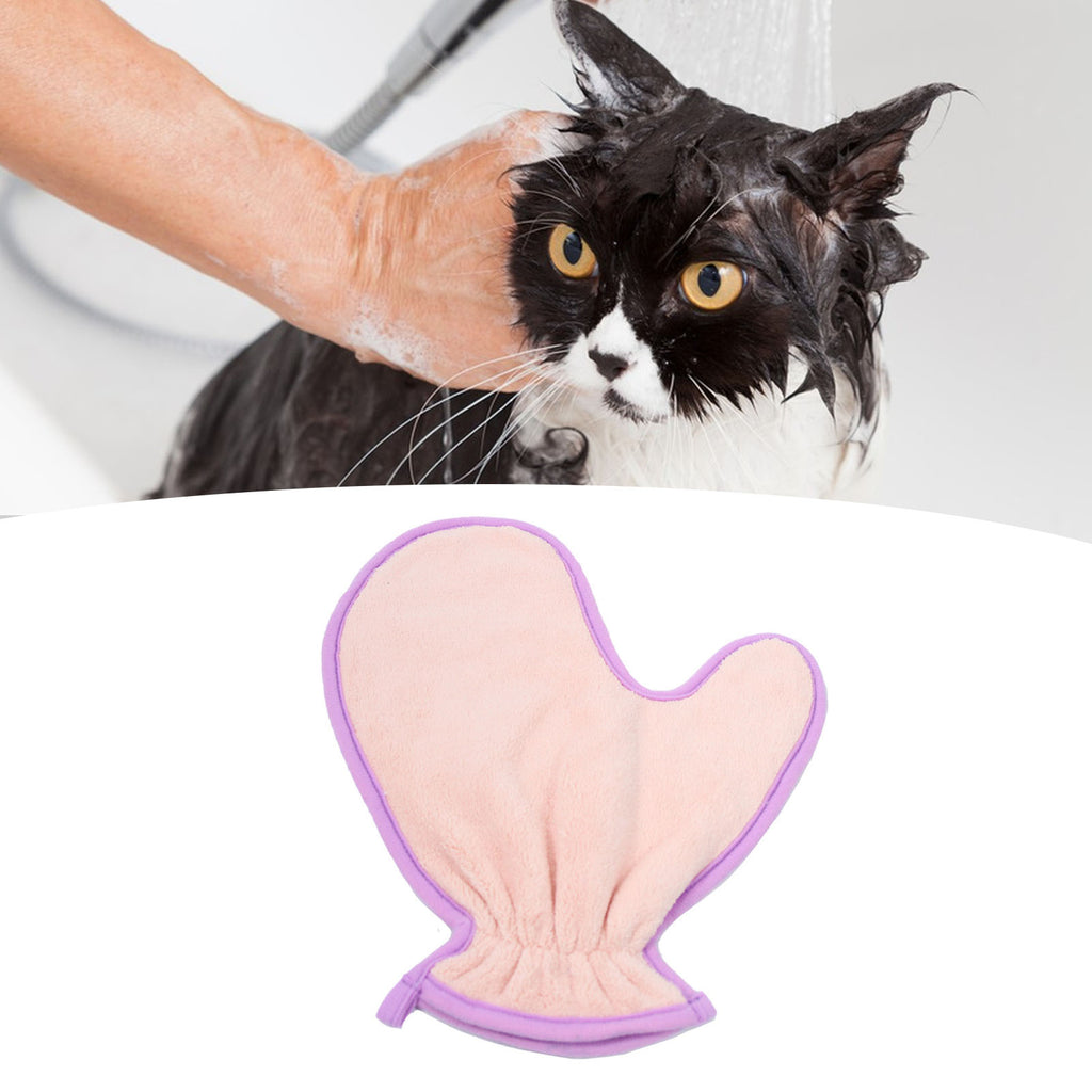 Serviette de bain pour chiens de chien Double côté Absorbent fibre Gants Cat Hygiène fournitures Soft Lightweig