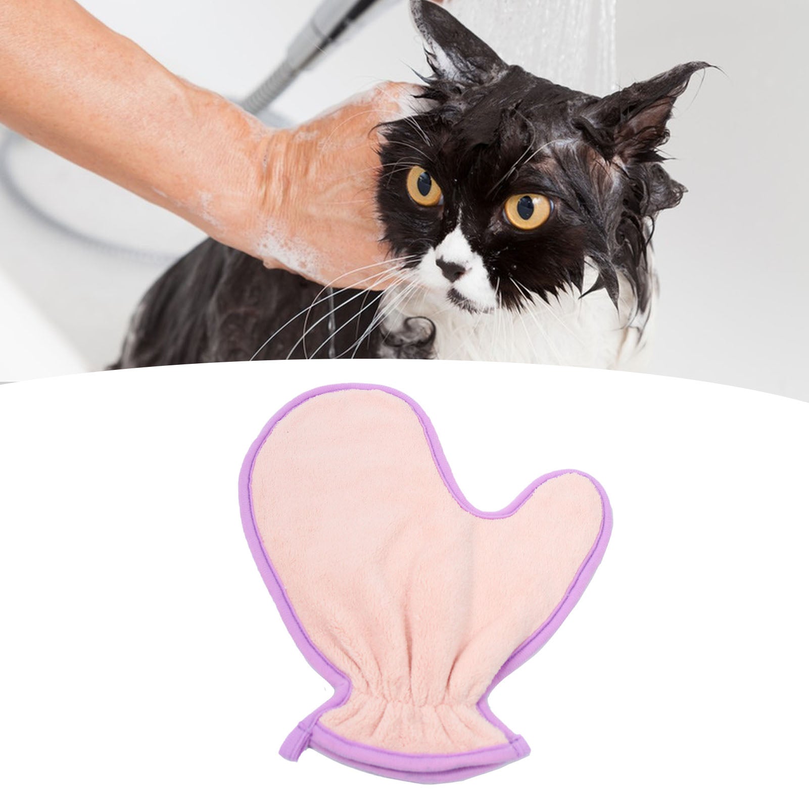 Serviette de bain pour chiens de chien Double côté Absorbent fibre Gants Cat Hygiène fournitures Soft Lightweig