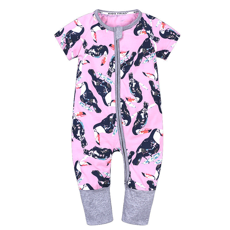 Short-sleeved baby bodysuit