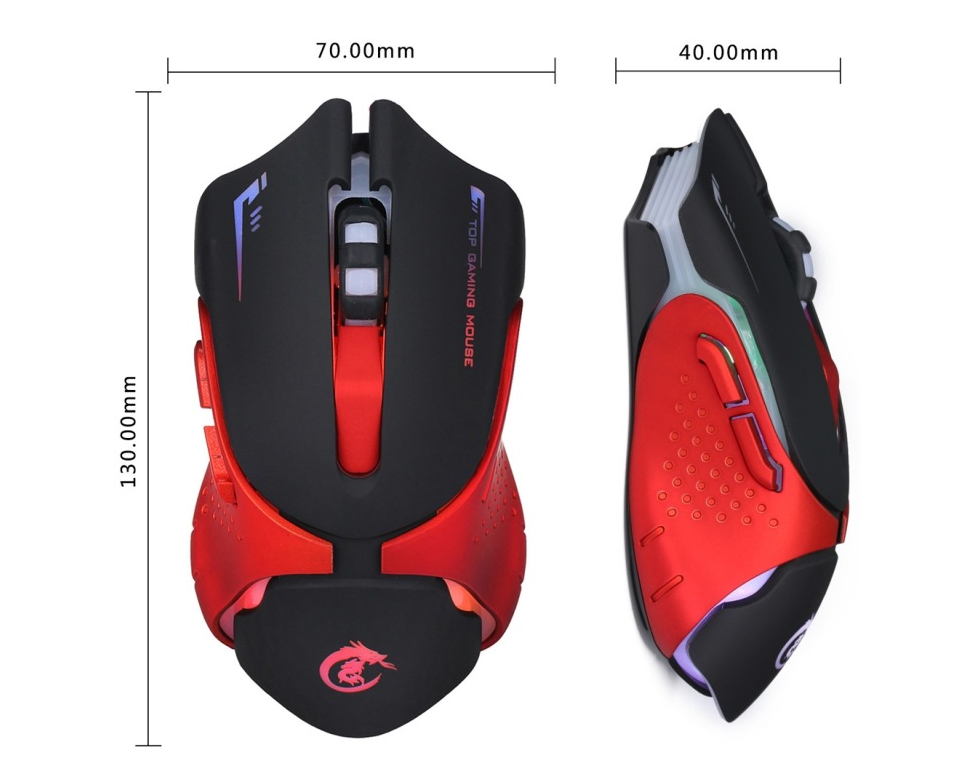 HXSJ A903 Souris optique de jeu à 6 clés 3200 DPI