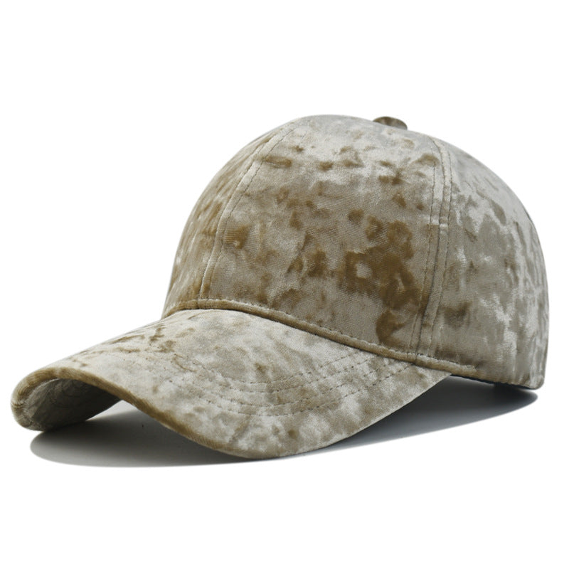 Casquette de baseball souple et rétro Velvet pour femme