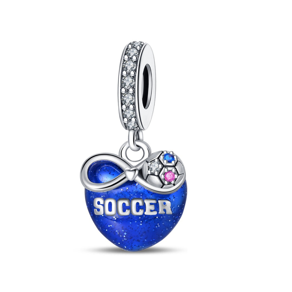 Football Bricolage perles Pendentif Bracelet Accessoires