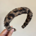 En automne et en hiver en peluche Leopard Bow Balles Clip Tempérament Femme Updo Shark Clip