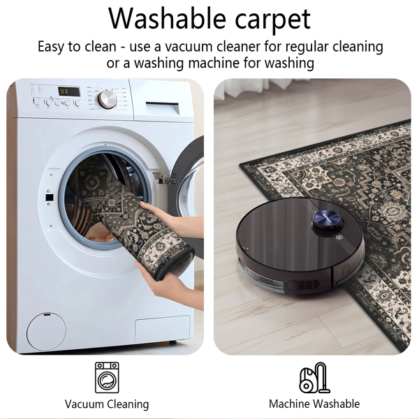 Kitchen Rug Sets of 3 Lavable Boho Kitchen Rugs and Runner Carpets Non Slip Kitchen Area
