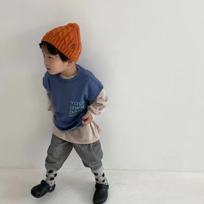 Chandail sans manches pour bébé rond de cou pour femmes