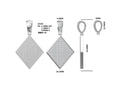 S925 Argent Sterling 108pcs D Couleur VVS1 Moissanite Diamond Forme Pendentif 5g Pas de chaîne Plat