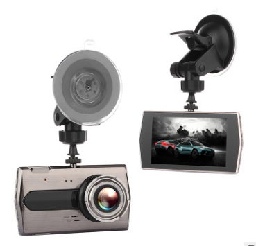 Enregistreur de conduite en alliage de zinc vision de nuit HD Double-lentilles double-enregistrement 4 pouces 1080P inversement