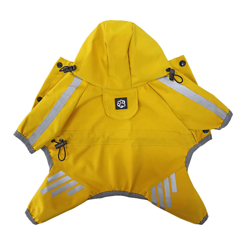 Pâte de pluie pour chien Pack complet Quatre pieds Waterproof Rain Cape Pet Produits