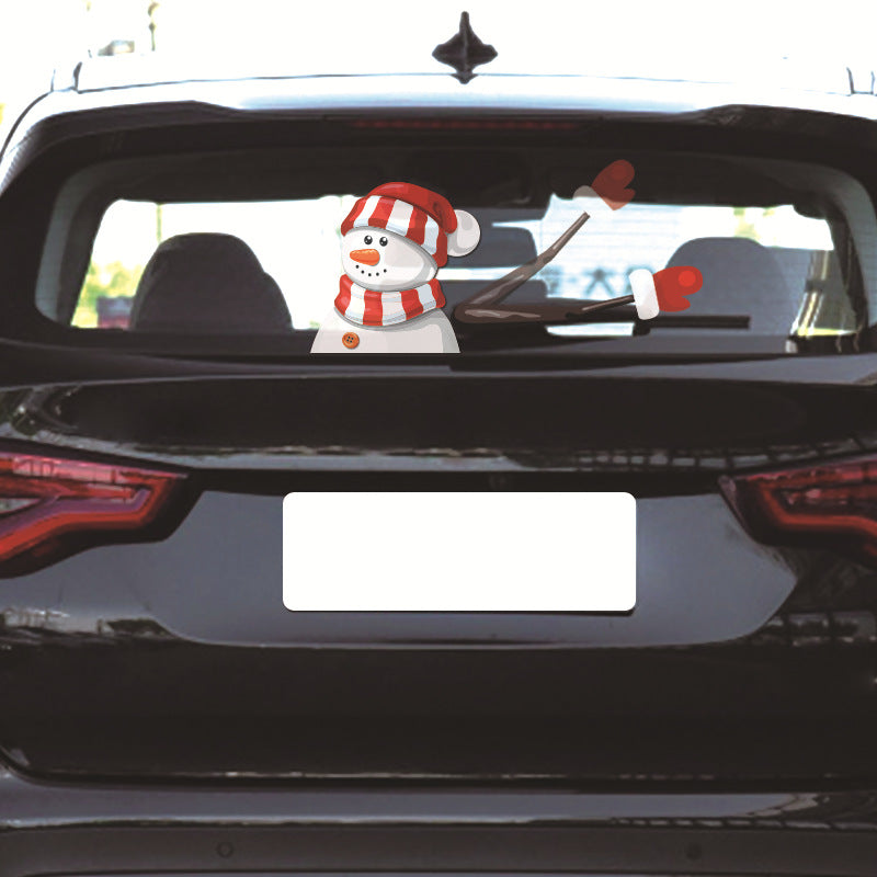 Sticker de voiture Santa Wiper sans paillettes
