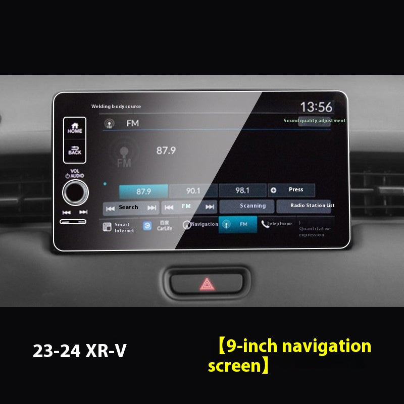 Affichage des instruments de navigation des films trempés