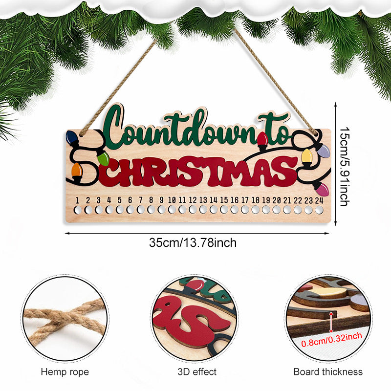 Décoration murale en bois du comte de Noël