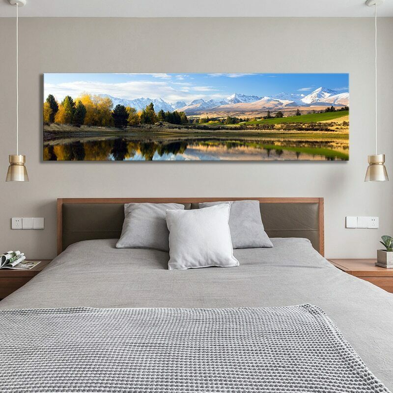 Natural Lake And Mountain Scenery Accueil Hôtel Hôtel Decorative Wall Art