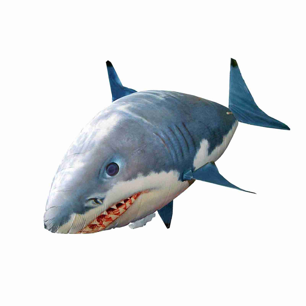 Télécommande Volant Requin Gonflé RC Jouet Ballon gonflable Cadeau enfant (Requin Bleu)