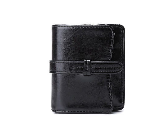 Porte-monnaie femme courte rétro étudiant pièce de la mode de la Purse tout-match Wallet Card Clamp