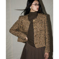 Veste retro en laine de style Chanel pour femmes