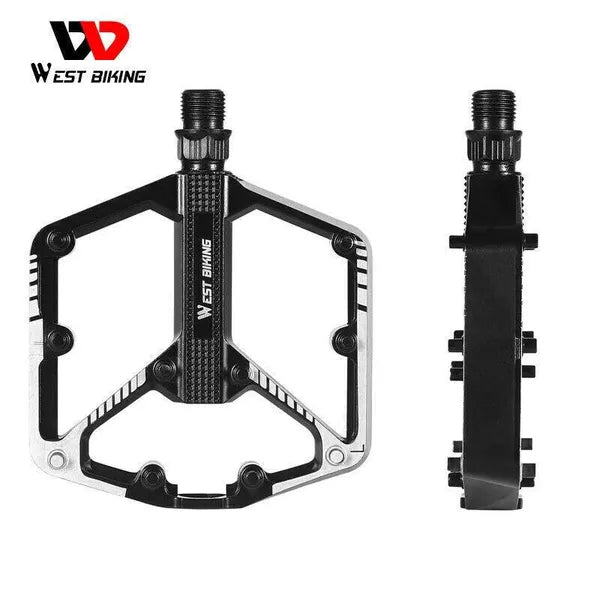 Pédales de vélo DU roulement en aluminium MTB Pédales de vélo noir 9/16 pouces