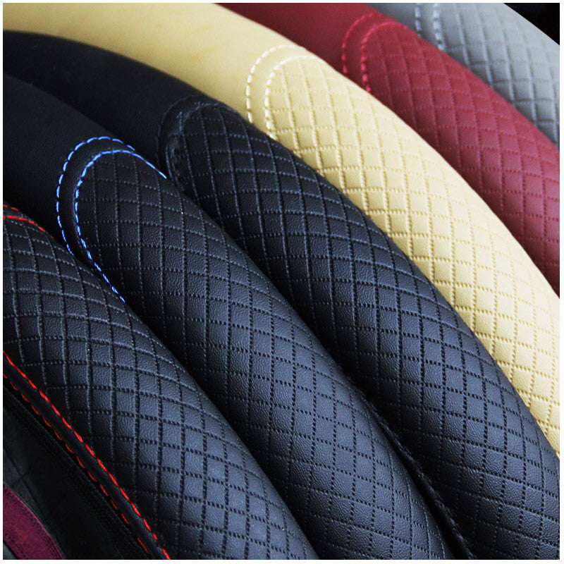 Couverture double volant rond en cuir de fibre