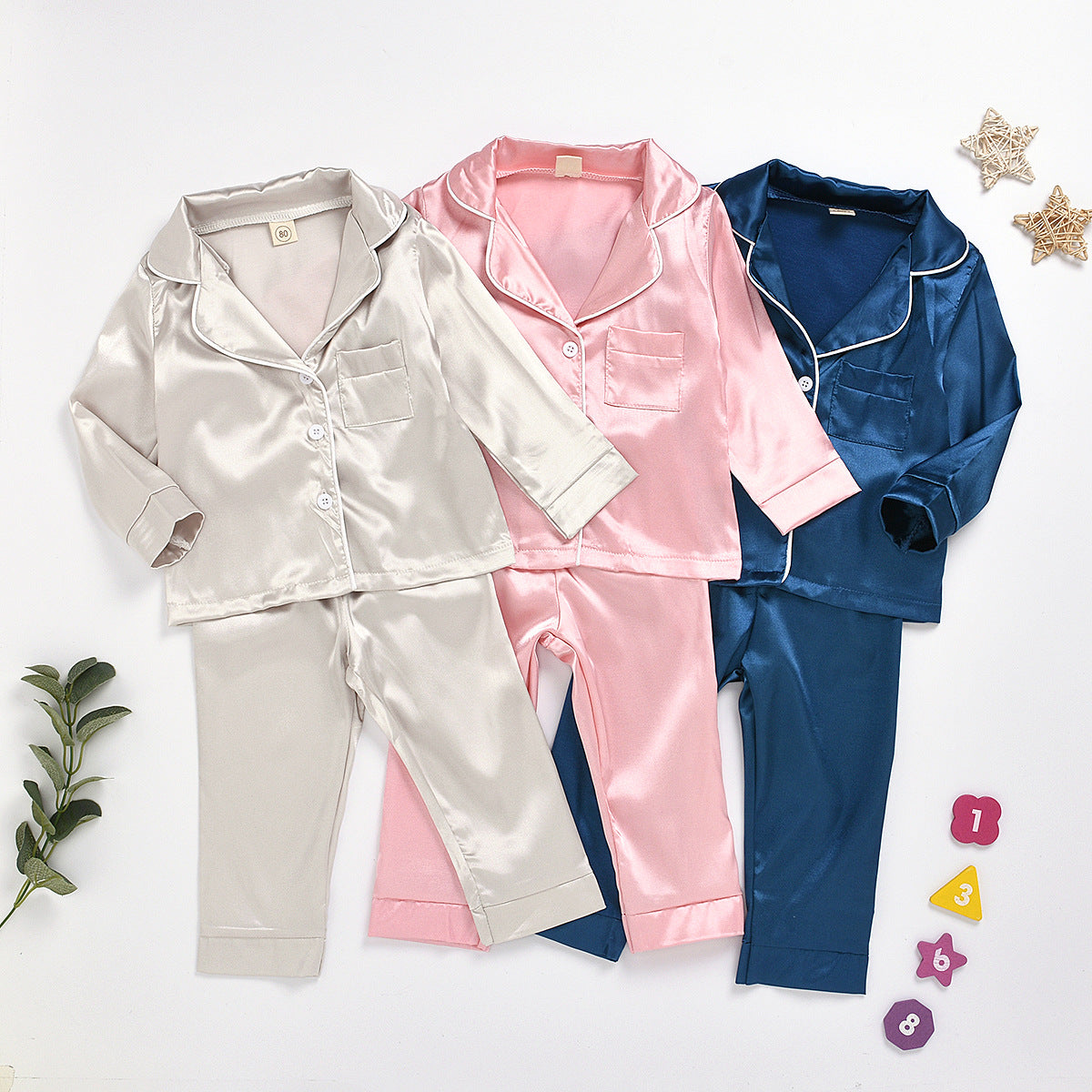 Robe de mode décontractée de toilettage pour enfants couleur pure