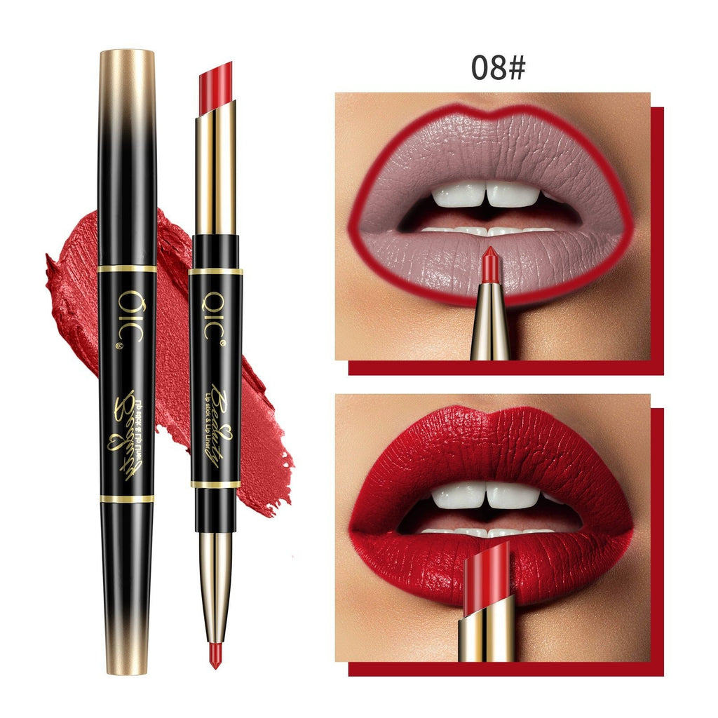 2-en-1 Stylo rouge à lèvres imperméable à l'eau