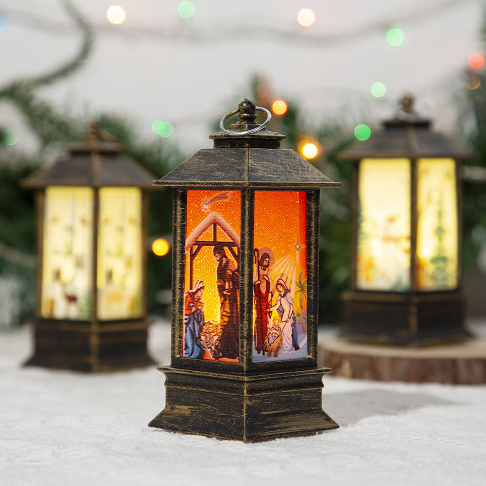 Lampe à huile portable de Noël Santa Claus LED lumières de nuit Batterie alimentée intérieur extérieur Ha