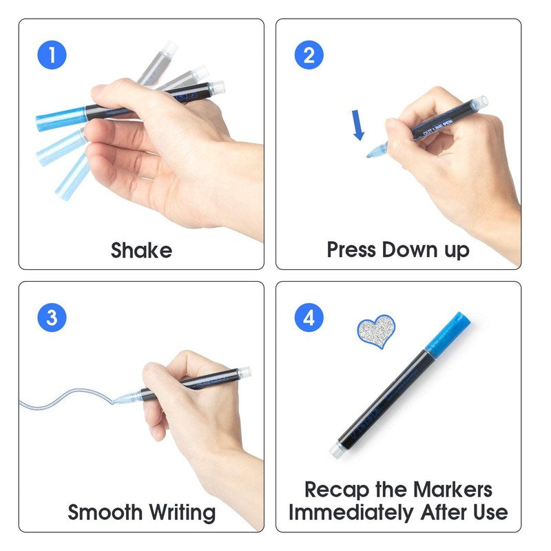 Couleur Double ligne signature surligneur stylo et dessin