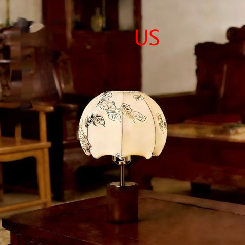 Modèle floral littéraire lampe de table vintage de style chinois