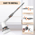 Brosse électrique rotative avec poignée réglable pour le nettoyage de puissance et 9 Brus interchangeables