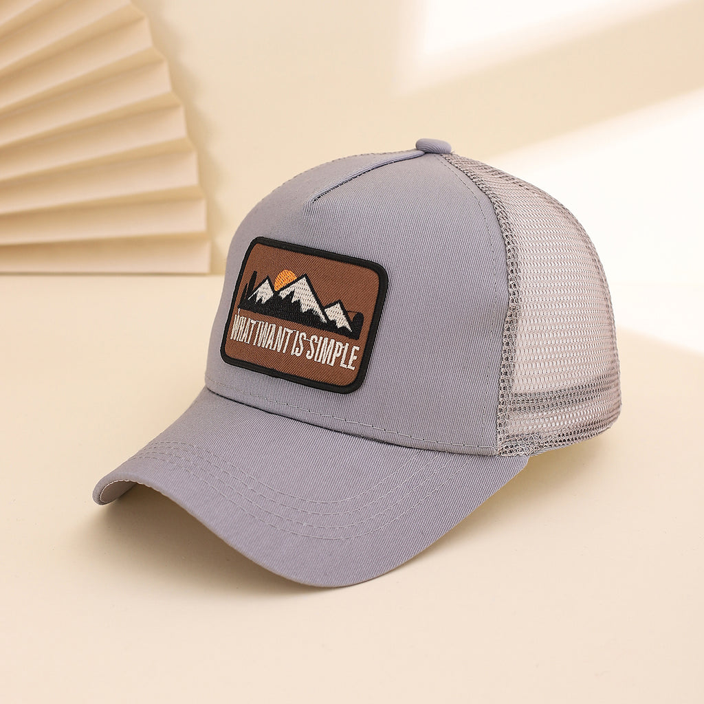 Patchwork homme Sunset Mountain Mesh Casquette de baseball