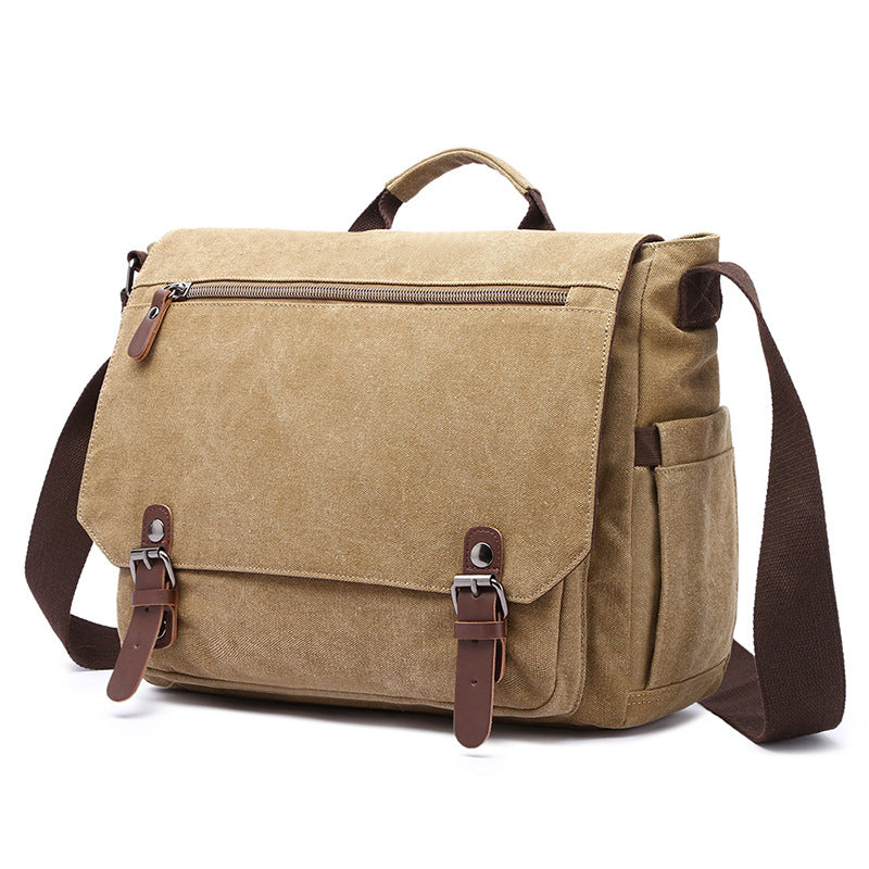 Porte-monnaie portable en toile transversale pour hommes