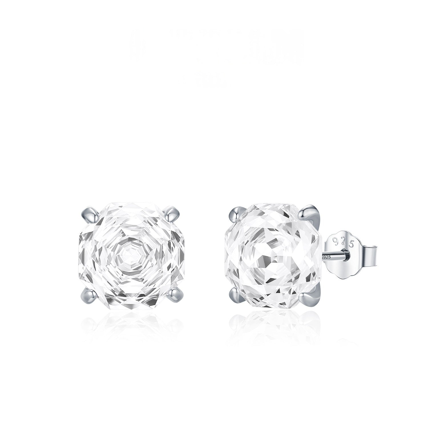 Boucles d'oreilles en diamant brillant taille rose Unisex Accessoire