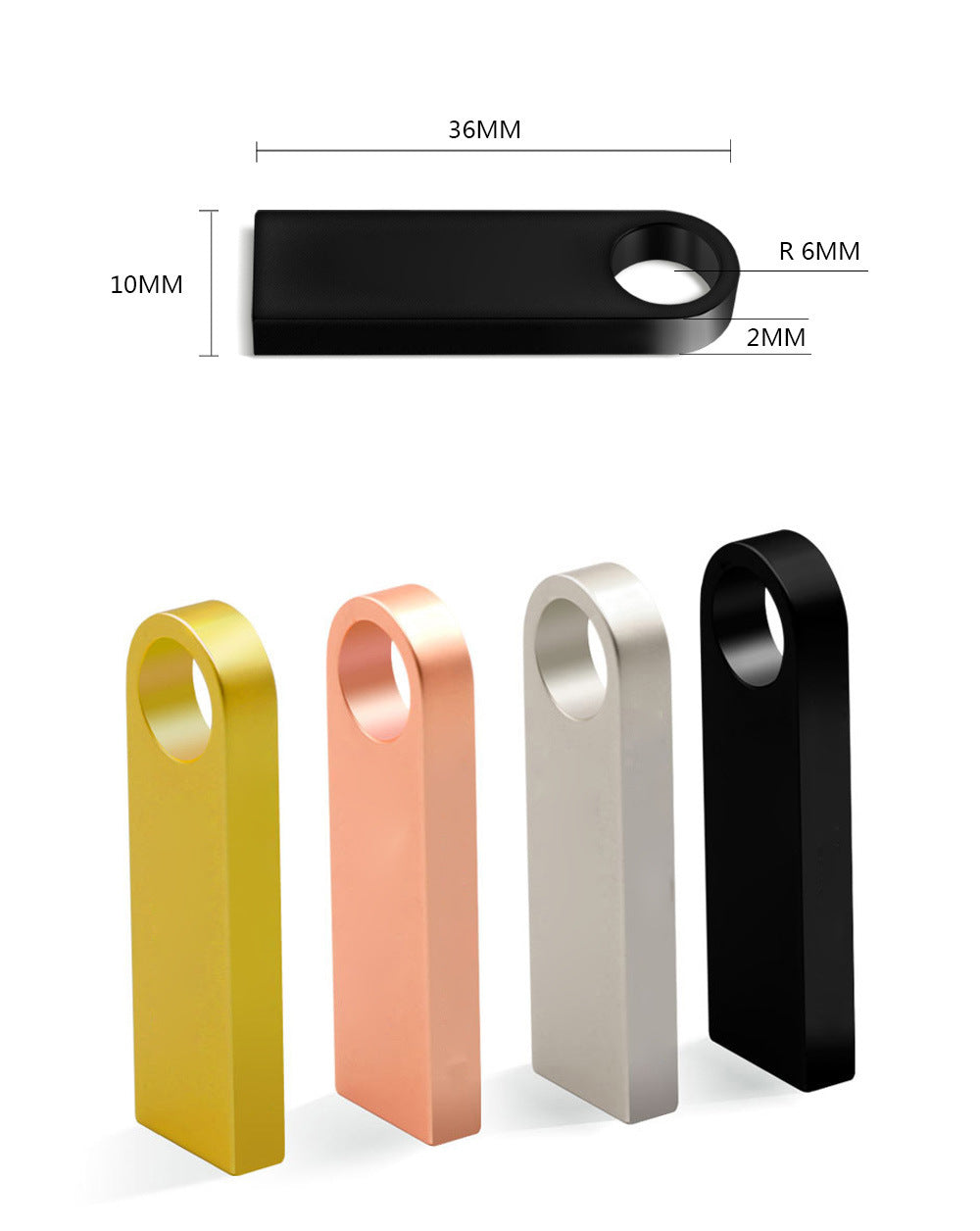 USB haute vitesse en métal créatif