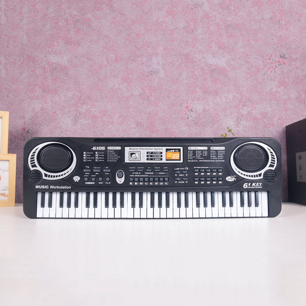61 Clés Musique numérique noire Clavier électronique Piano électrique Enfants Instrument de musique