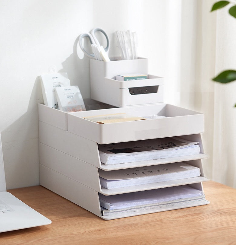 A4 Porte-boîtes de documents en papier Porte-boîtes en plastique A4 Size Boîte de rangement de documents en papier