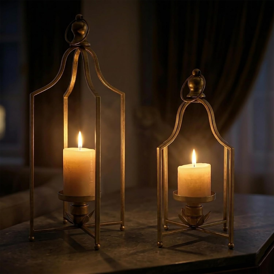 12.5 & 16.5 En ensemble de lanternes décoratives cozy de 2