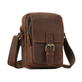 Epaule véritable en cuirCrossbody High-End Cowhide Homme Cowhide Retro Sac carré Casual