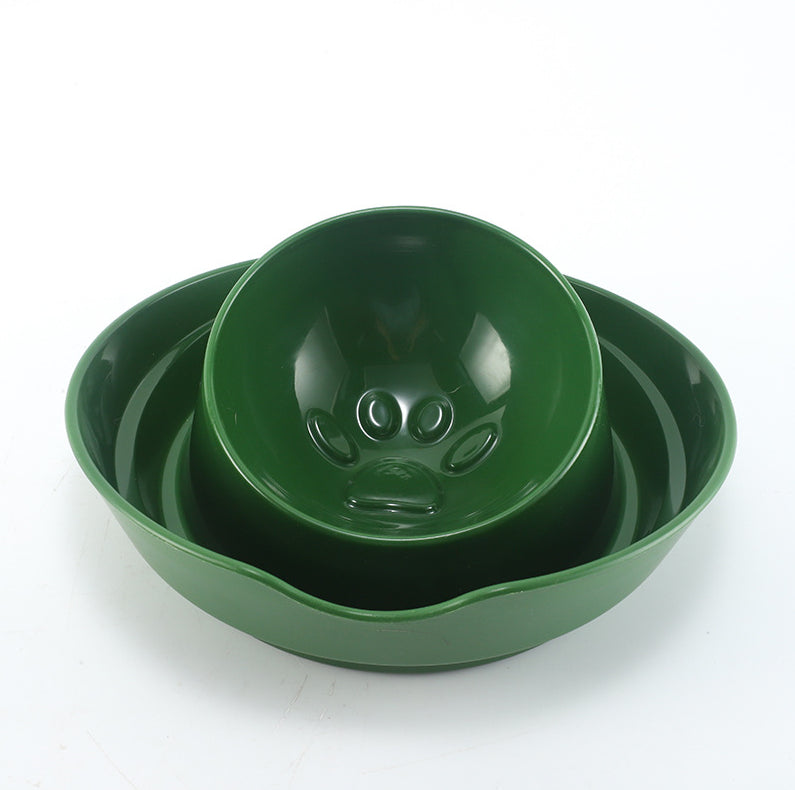 Pet Piece Inclined Bowl - Dark Green - PP - 1
