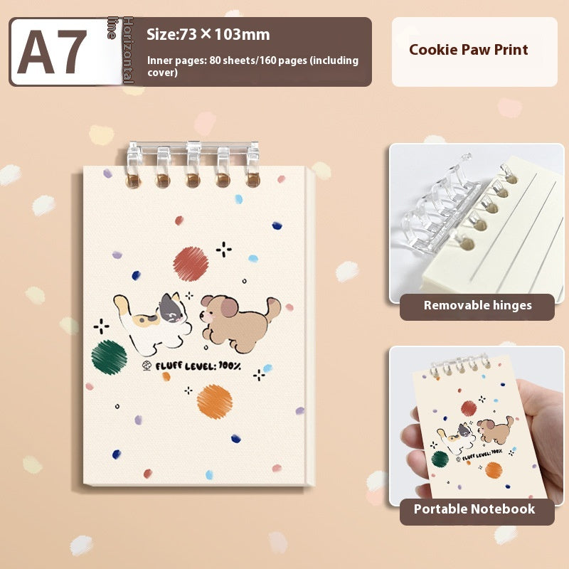 A7 Petit bloc-notes Flip-up Portable Journal Book Pocket Simple Notepad