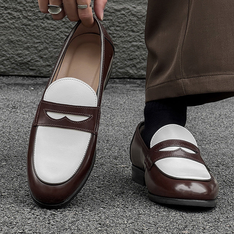 Élégant tout-match Hommes Slip-on Chaussures Casual en cuir