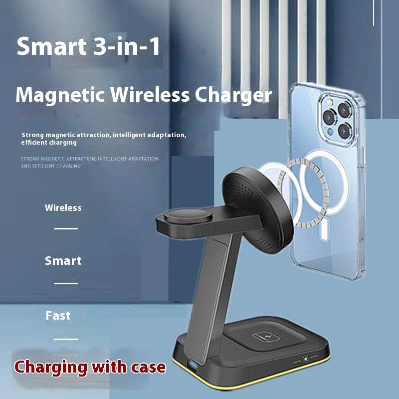 Support de bureau mobile de chargeur sans fil magnétique