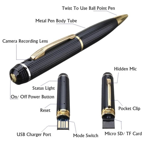 Stylo d'enregistreur de conférence USB professionnel