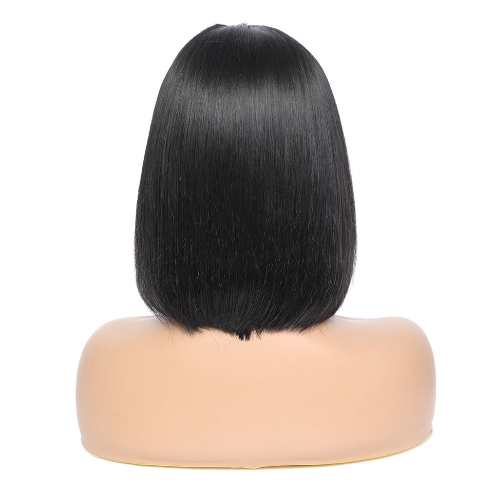 Perruque de bande tête cheveux humains droit Bob Perruques