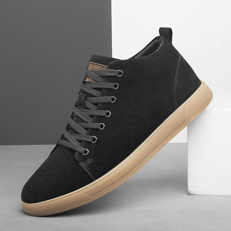 Hommes Jeunes Matte Pigskin Casual Sneakers