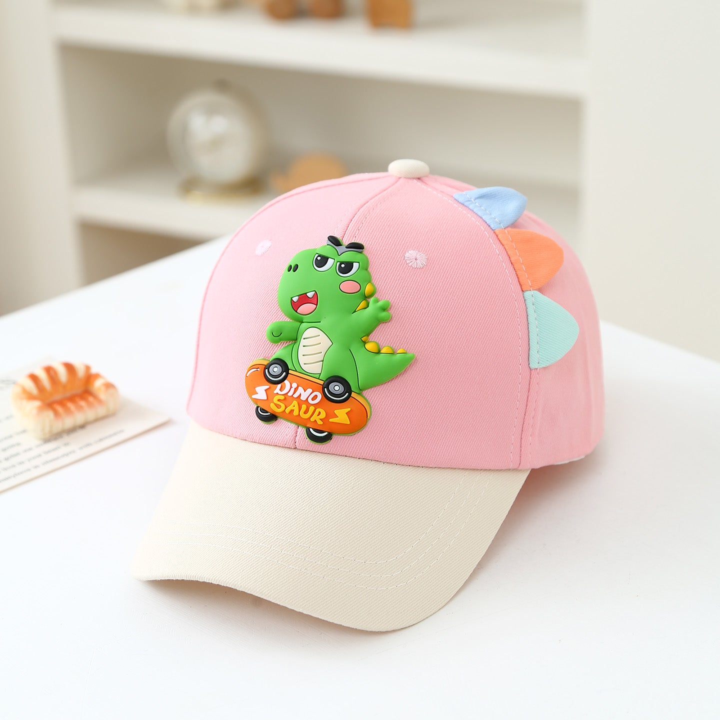 Patinoire d'été pour enfants Vert Dinosaur Cardigan Chapeau de Bonnet Ventilé Pour Bébés Outd