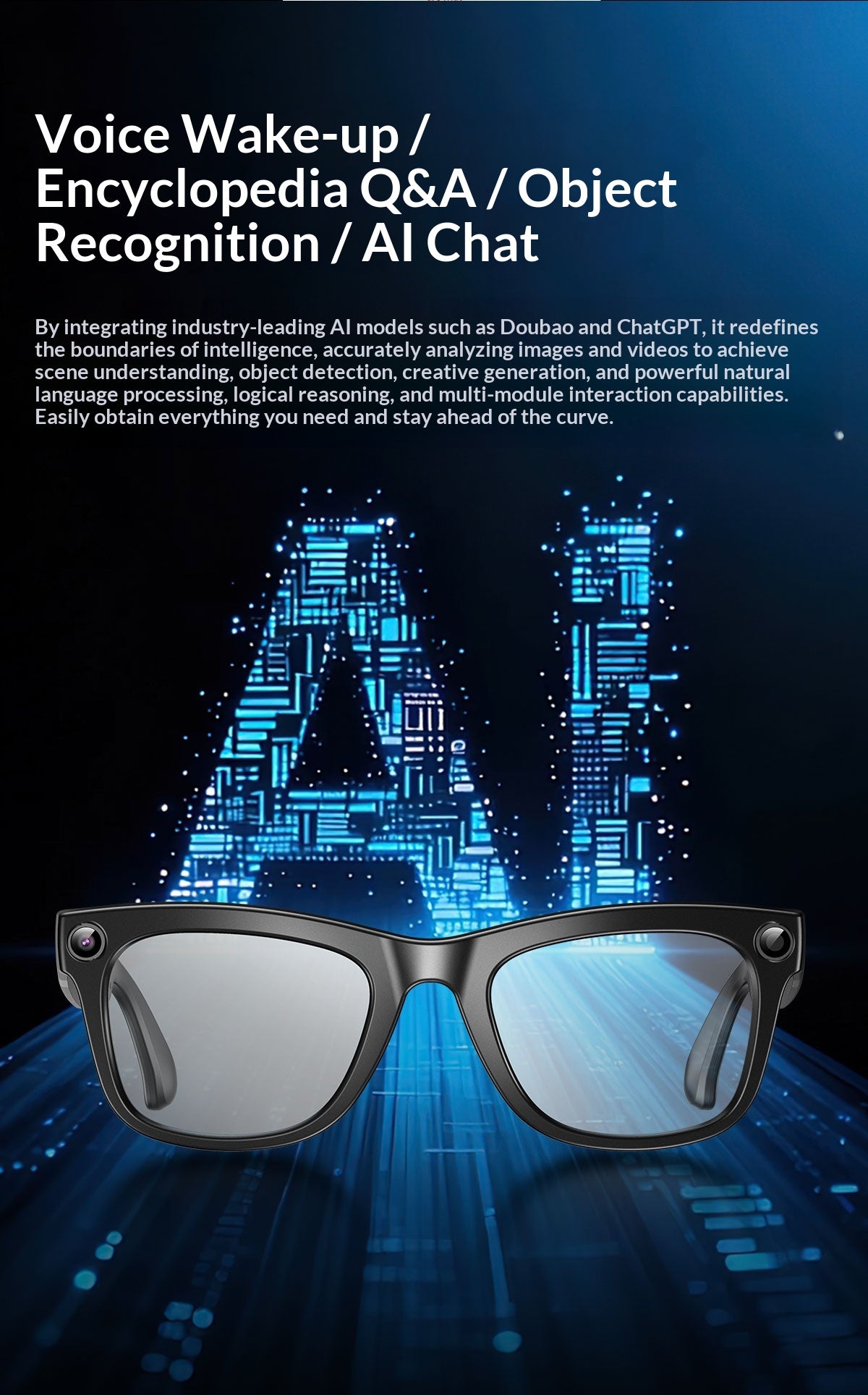 Bluetooth Sunglasses for Music Call Translation
